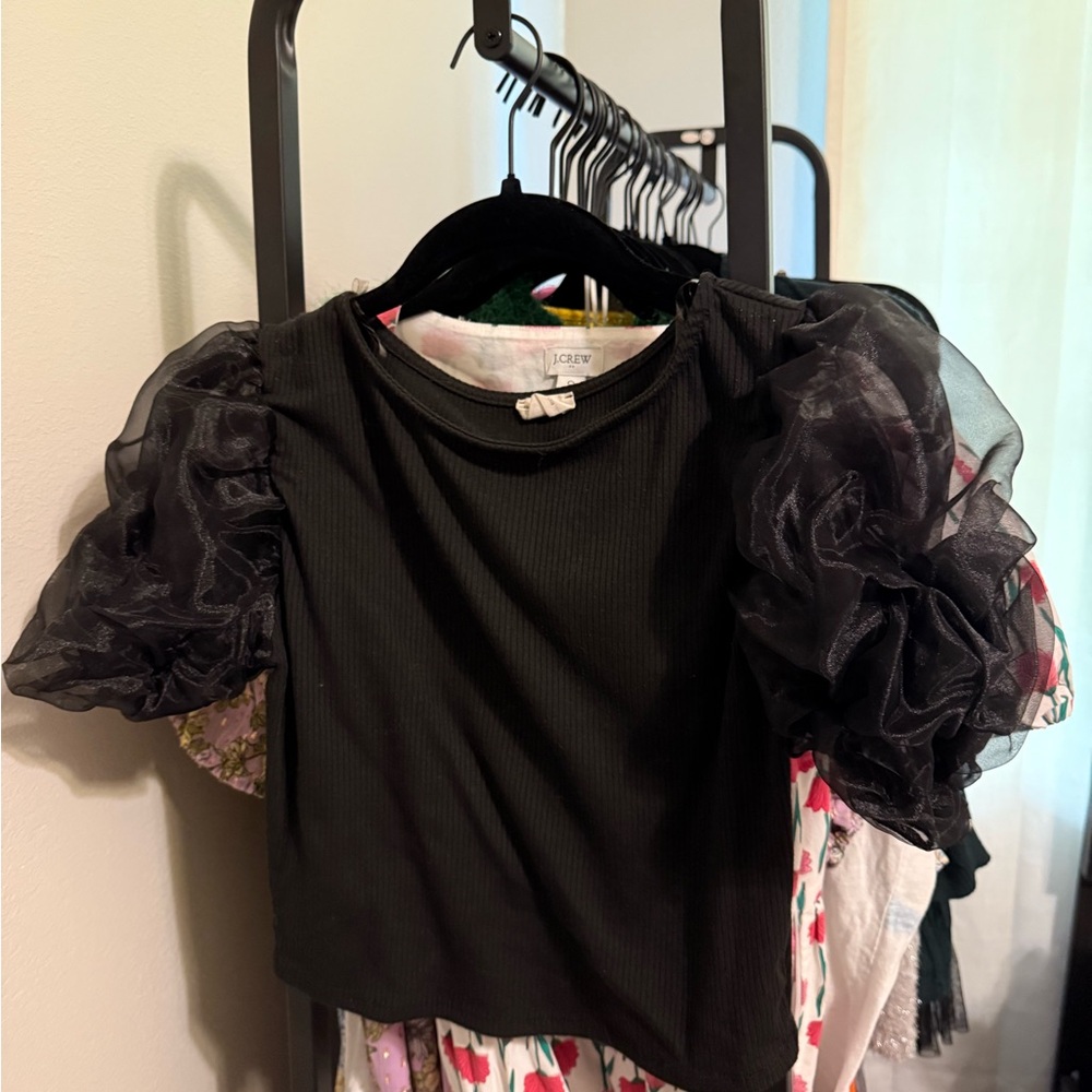 🖤🖤XS Crop Puff Sleeve🖤🖤